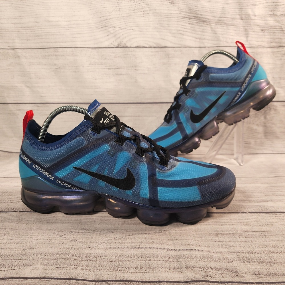 Nike Air VaporMax 2019 Mens 10.5 Blue Void Hyper Jade AR6631-400 Running Shoes